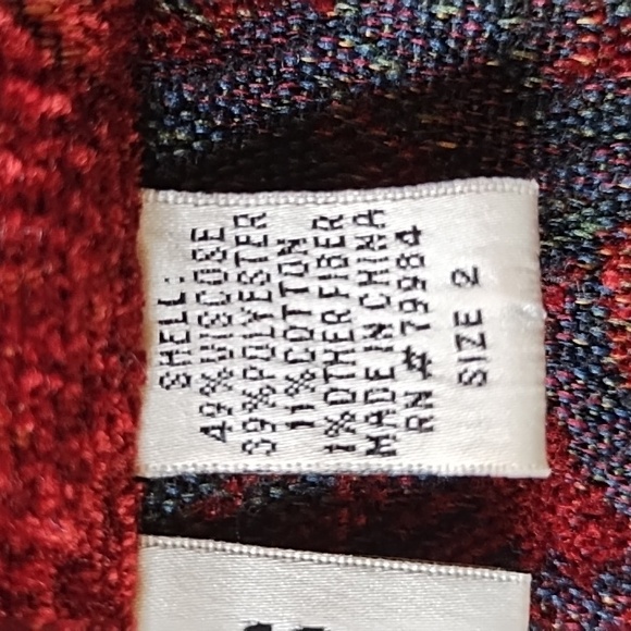 Vintage 90's Tapestry Coat Chicos Boho Indie Size 2 - Picture 12 of 13